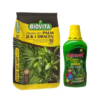Zestaw do palm, juk i dracen - ziemia + nawóz płynny