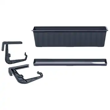 Zestaw skrzynka Agro IS500 antracyt + podstawka IP500 + 2 wieszaki Hangplast