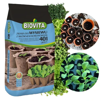 Ziemia do wysiewu z włóknem kokosowym Biovita 40L