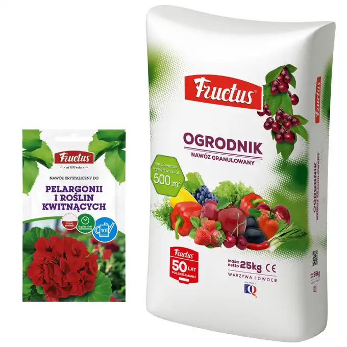 Fructus nawóz Ogrodnik 25kg + GRATIS nawóz roślin kwitnących 10g
