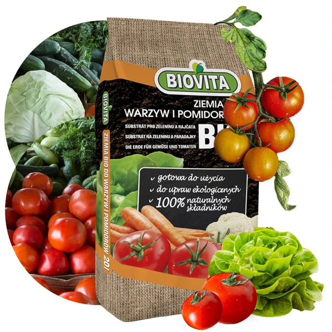 Gotowe podłoże BIO Ziemia do warzyw i pomidorów Biovita 20L