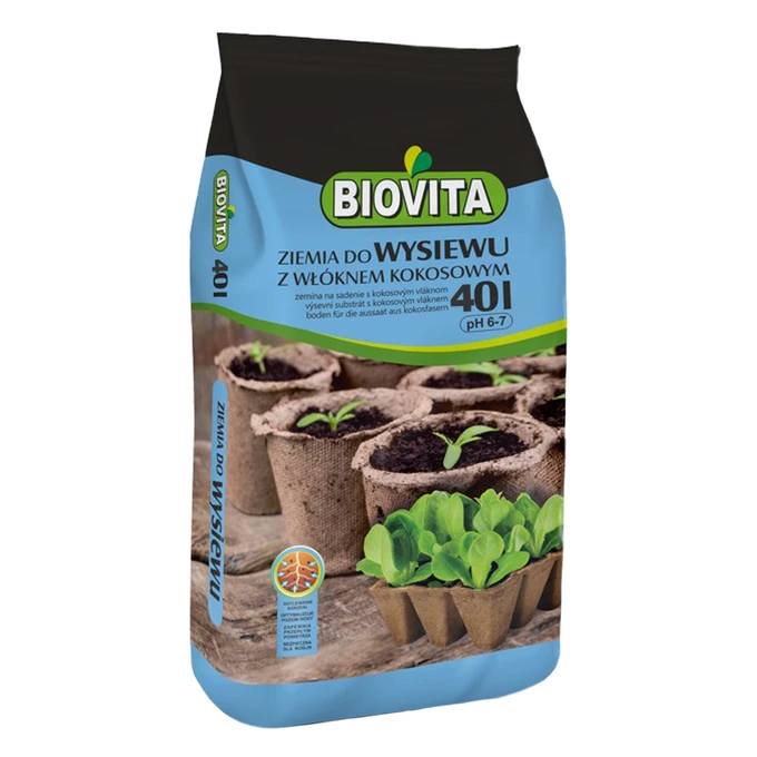 Ziemia do wysiewu z włóknem kokosowym Biovita 40L