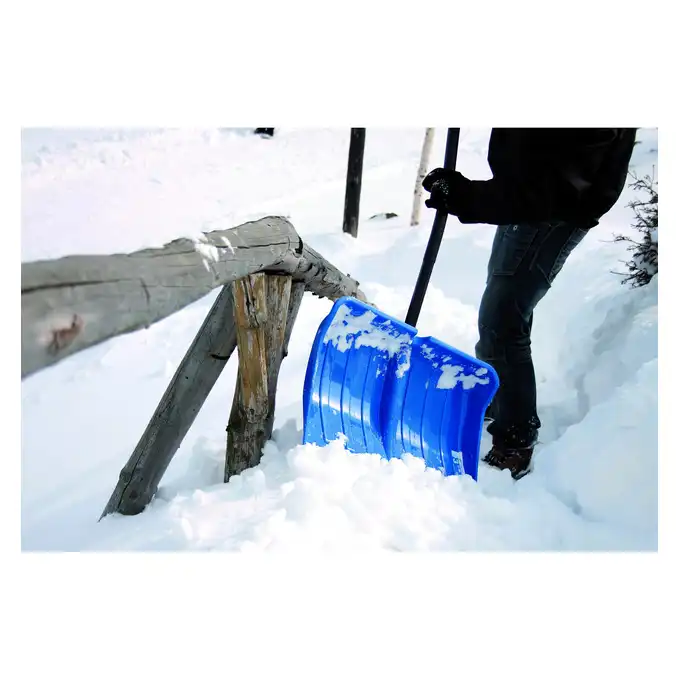 Łopata do śniegu ALPINUS METAL niebieska Prosperplast