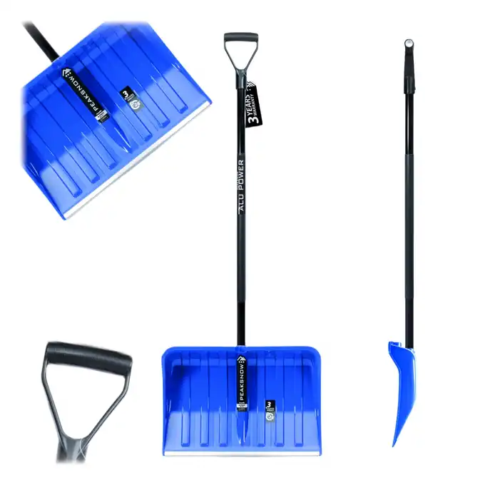 Łopata do śniegu ALPINUS METAL niebieska Prosperplast