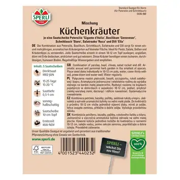 Mieszanka ziół Küchenkräuter, Saatscheibe SP-F