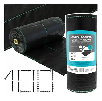 SKARDEN Agrotkanina 1,1x50m CZARNA 70g/m2 + 100 kołków
