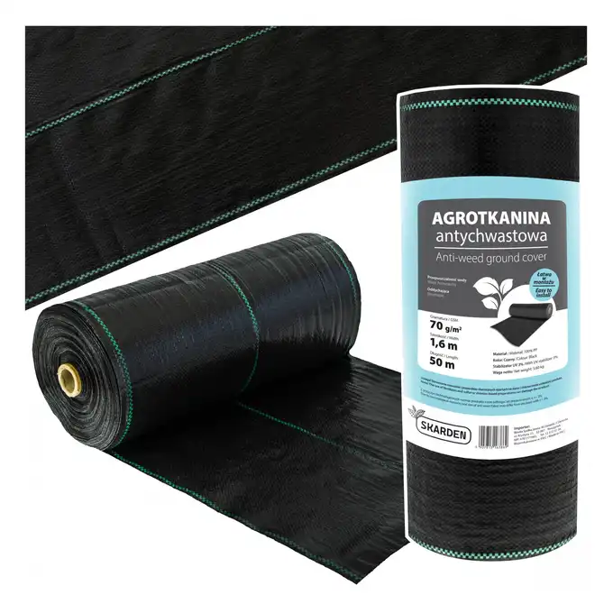 SKARDEN Agrotkanina 1,6x50m CZARNA 70g/m2 czarna