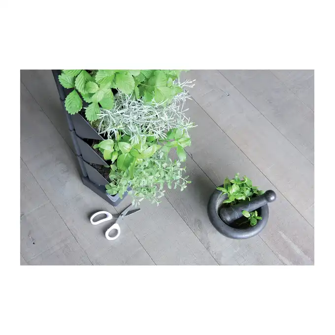 Zestaw 2 x Ogród wertykalny Mini Cascade biały + Ziemia do ziół BIO 10L