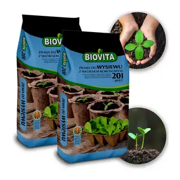 Ziemia do wysiewu z włóknem kokosowym Biovita 40L
