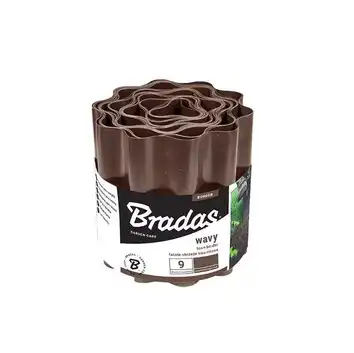 Obrzeże faliste trawnikowe BRADAS 9m x 15cm brązowe