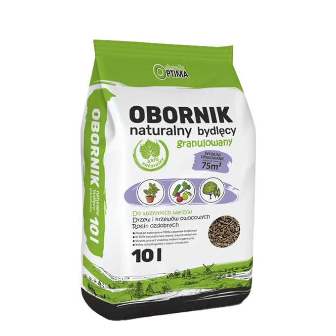 Biovita Obornik naturalny bydlęcy granulowany Optima 10l nawóz
