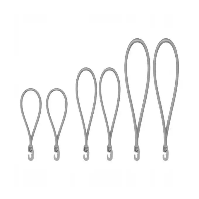 Zestaw 6 gum z hakiem PVC BUNGEE CORD HOOK