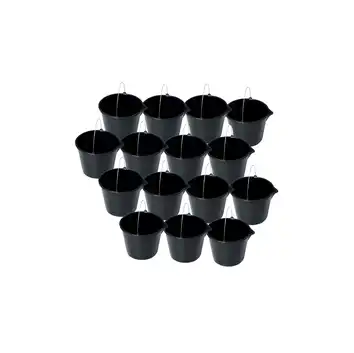 15 x Wiadro Bucket 20L  z lejkiem czarne Prosperplast