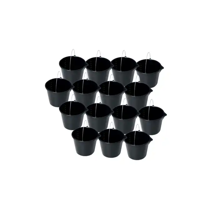 15 x Wiadro Bucket 20L  z lejkiem czarne Prosperplast