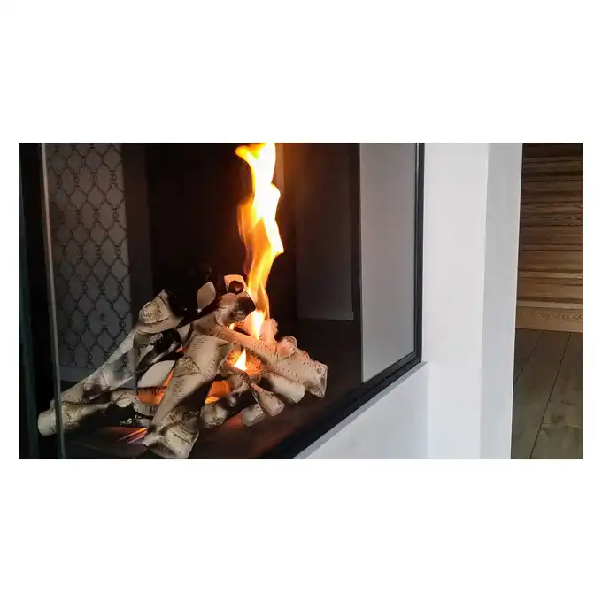 BIOKOMINEK NAROŻNY kominek EKO 800x500x300 LEWY PEŁNE SZYBY