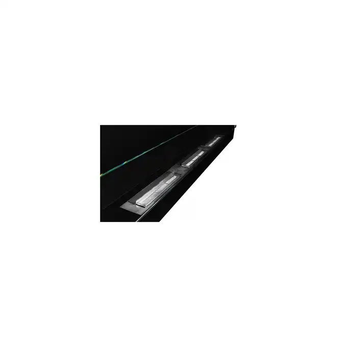 Biokominek 1200x400 czarny mat z szybą