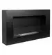 Biokominek 650x400 BOX czarny z szybą