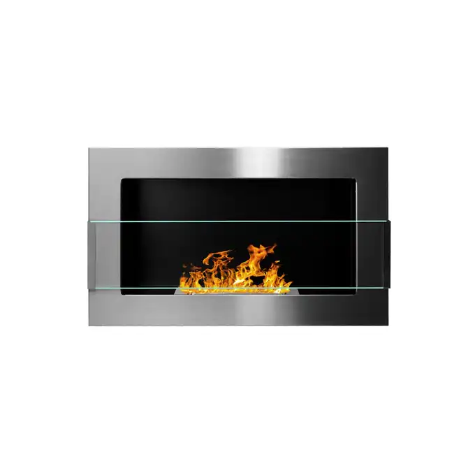 Biokominek 650x400 INOX z szybą