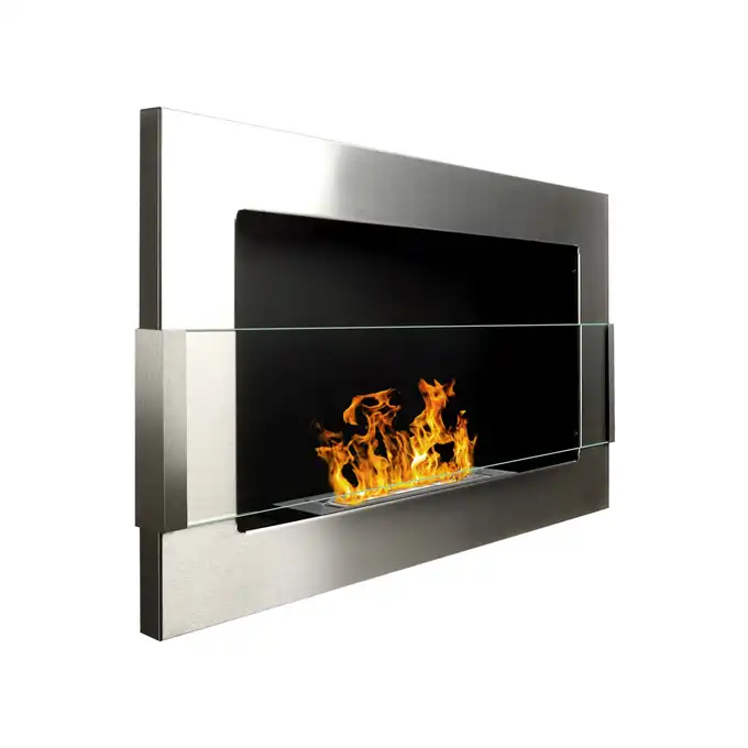 Biokominek 650x400 INOX z szybą