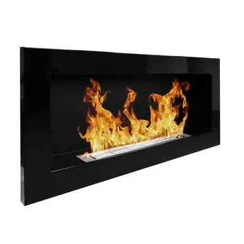 Biokominek 900x400 czarny połysk