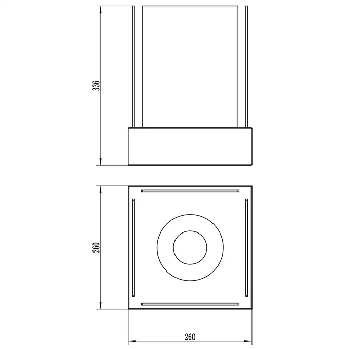 Biokominek Sunset Garden mini czarny mat