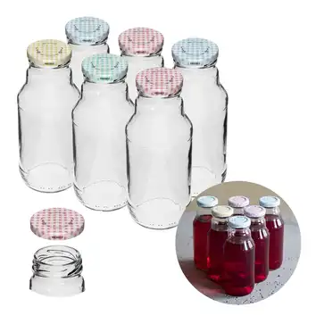 Browin butelka na sok 330 mL fi 43 - 6 szt z zakrętką