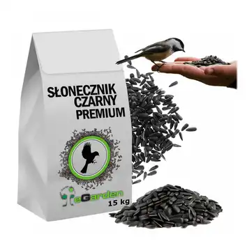 CZARNY SŁONECZNIK PREMIUM POKARM KARMA DLA PTAKÓW SIKOREK WRÓBLI 15 KG