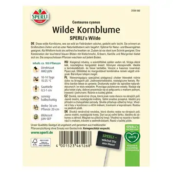 Chaber bławatek 'SPERLI's Wilde' Nasiona PREMIUM Sperli