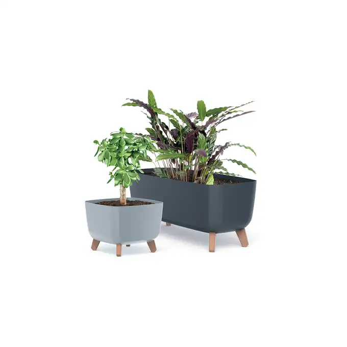 Doniczka Gracia Case 39 cm na nóżkach DGCL400 antracyt