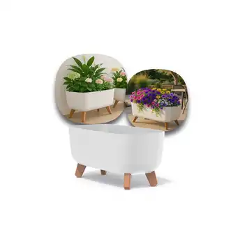 Doniczka Gracia Case 39 cm na nóżkach DGCL400 biały