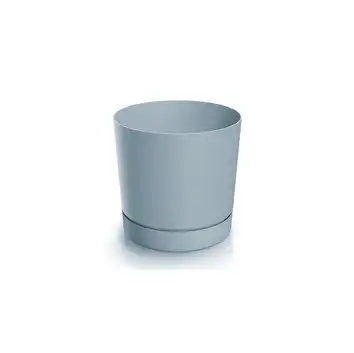 Doniczka Tubo P 12,8 cm z podstawką DPOP130 jasny szary Prosperplast