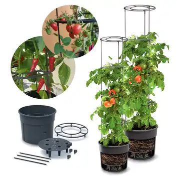 Doniczka do uprawy pomidorów, warzyw, owoców Tomato Grower 12L + 28L antracyt