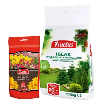 Nawóz Iglak 5 kg Fructus + GRATIS Nawóz do kwiatów ogrodowych 1 kg