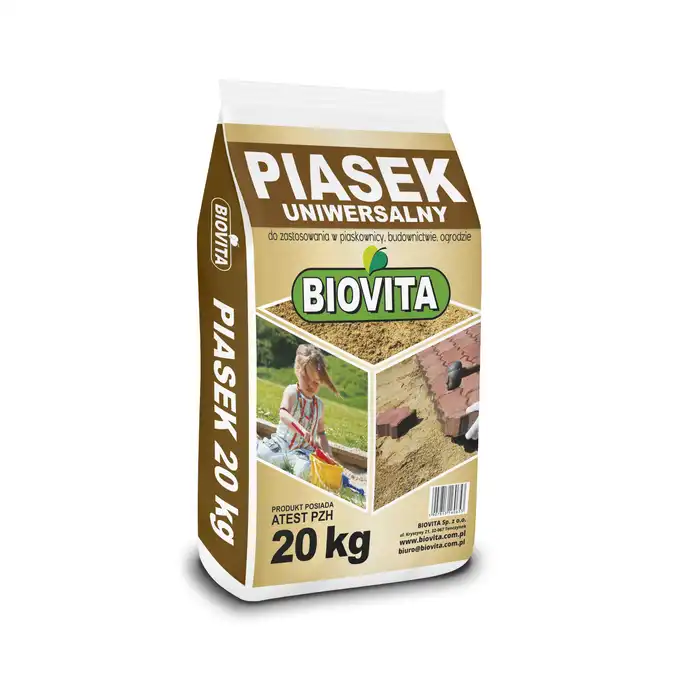 Piasek Uniwersalny Biovita (piaskownica,budowa,ogród) 15x20kg 300kg