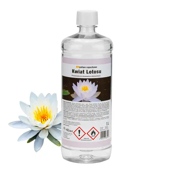 Płaski Biokominek 900x400 czarny mat z szybą  + Biopaliwo 1L kwiat lotosu