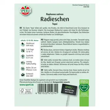 Rzodkiewka 'Topsi' Nasiona PREMIUM Sperli