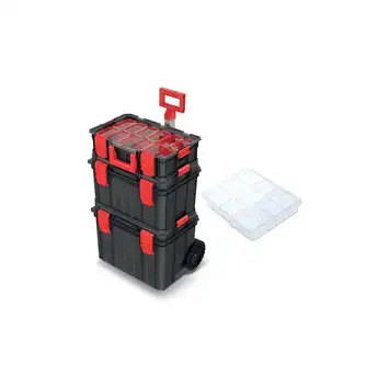 Skrzynki narzędziowe MODULAR SOLUTION + Organizer KNOX 15 transparentny