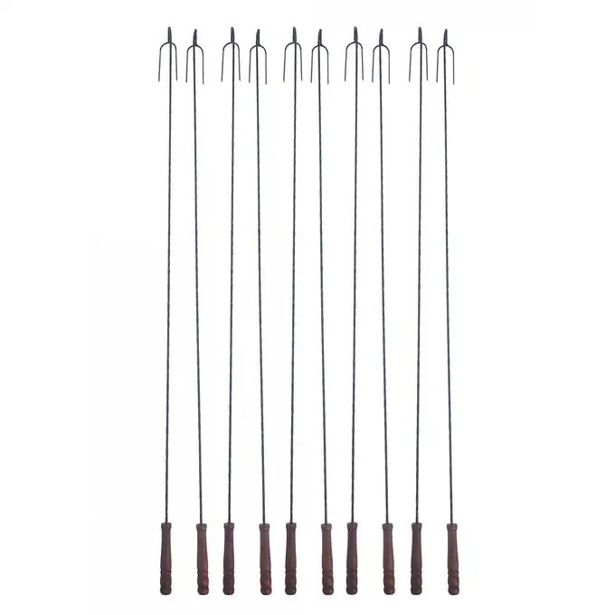 Widelec ogniskowy zagięty 120cm zestaw 10 sztuk