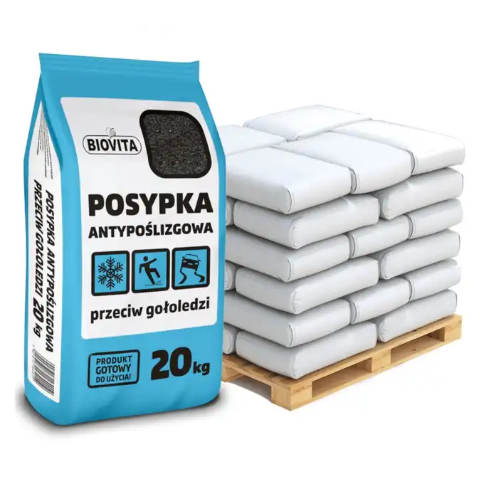 ZESTAW PALETA Biovita Posypka antypoślizgowa przeciw gołoledzi 20kg 60 sztuk 1200kg