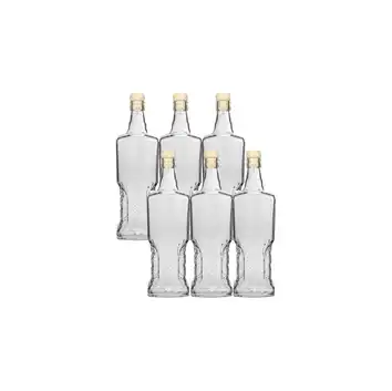 Zestaw Butelka kredensowa z korkiem 500 ml 6 szt. Browin