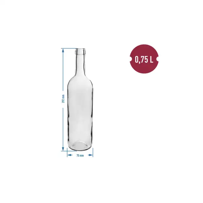 Zestaw Butelka na wino biała 0,75L 8 szt. Browin
