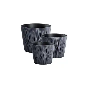 Zestaw doniczek Sandy Round DSR160/190/220 antracyt