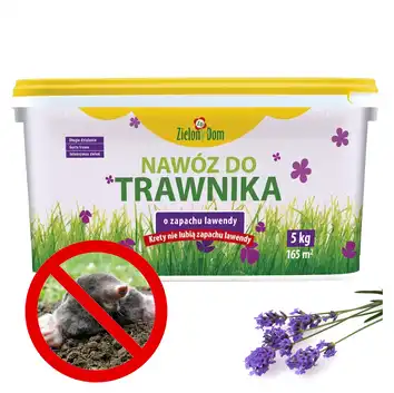 Nawóz do trawnika o zapachu lawendy 5 kg na krety Zielony Dom