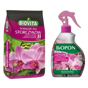 Podłoże do storczyków BIOVITA + Lotion do Pielęgnacji Storczyków BIOPON 250 ml