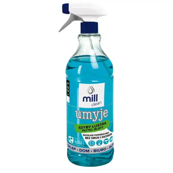 MILL clean UMYJE Uniwersalny płyn do szyb, luster, blatów, glazury 1,22L