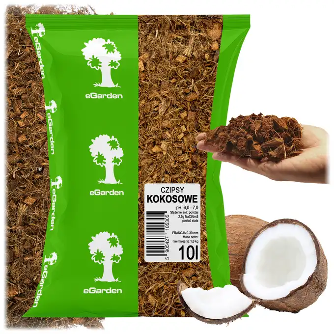 eGarden Czipsy kokosowe chipsy PODŁOŻE zrębki Coco 10l