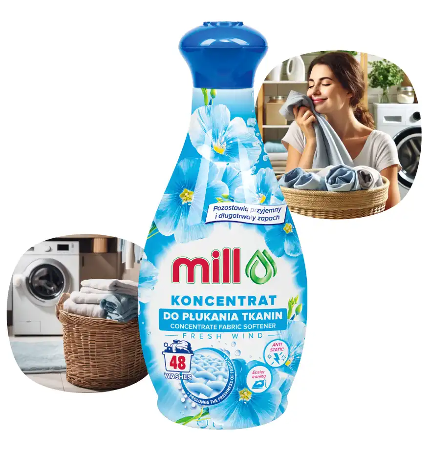 MILL koncentrat do płukania tkanin 1,3L FRESH WIND