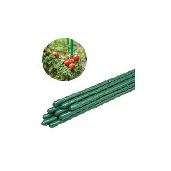 10 szt. Tyczki do roślin powlekane zielone 90 cm x 11 mm