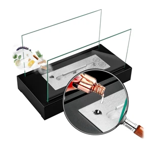 Biokominek Glow Aroma Czarny Mat Wbudowany AROMATYZER Ergo Heat
