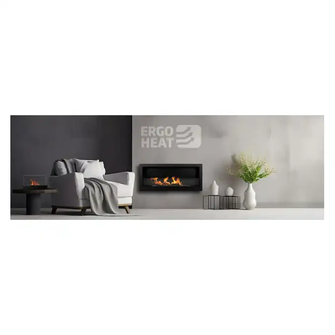 Biokominek Glow Aroma Czarny Mat Wbudowany AROMATYZER Ergo Heat